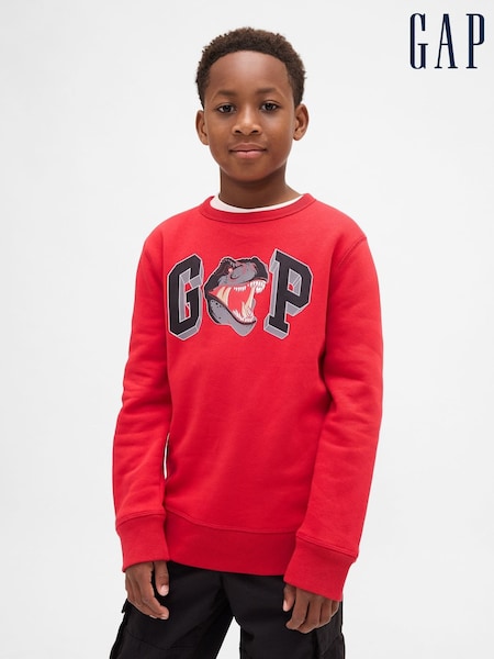 Gap Red Crew neck Graphic Sweatshirt (4-13yrs) (V20655) | £16