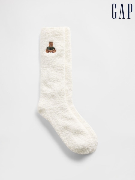 Gap White Adults Fluffy Socks (V20662) | £7