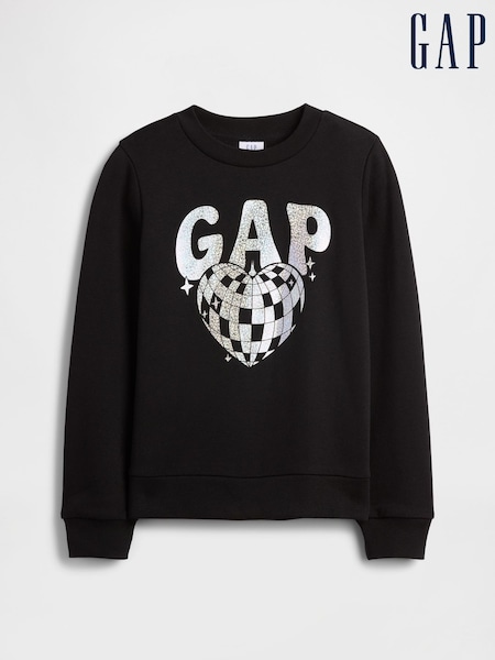 Gap Black Graphic Sweatshirt (4-13yrs) (V20713) | £16