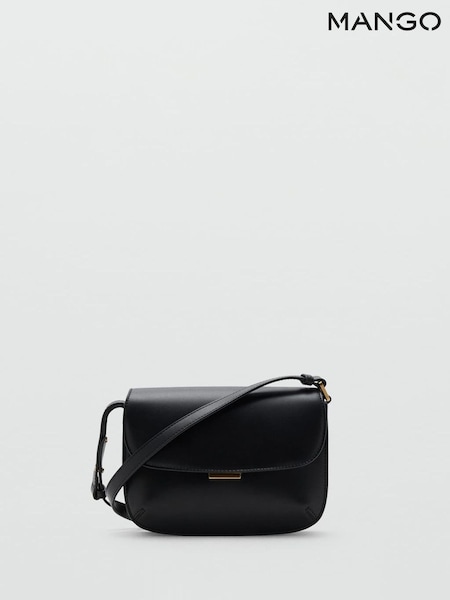 Mango Black Crossbody Bag With Flap (V20755) | £30