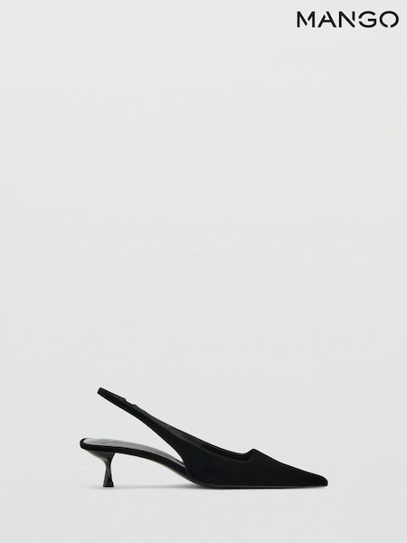 Mango Black Velvet Heeled Shoes (V20840) | £46