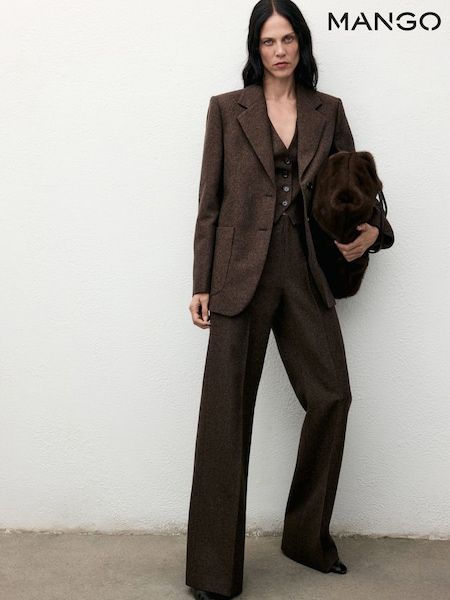 Mango Brown Piper Trousers (V20880) | £60