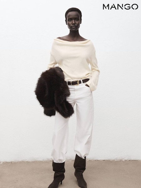 Mango White Sweater Waterfa (V20904) | £46