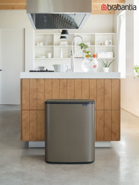 Brabantia Platinum Bo Touch Bin 2 x 30L (V22048) | £189