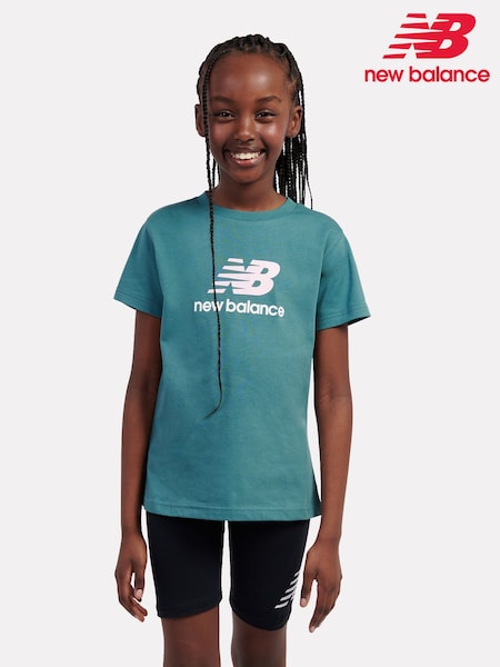 New Balance Blue Stacked Logo T-Shirt (V22681) | £18 - £22