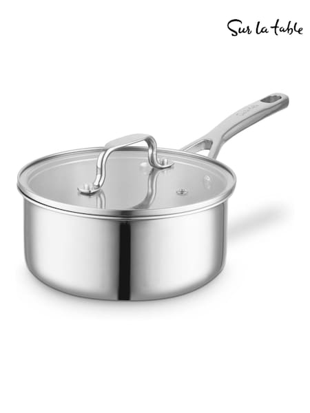 Sur La Table Stainless Steel TriPly 20cm Saucepan with Lid (V22700) | £55