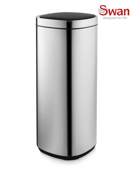 Swan Stainless Steel 50L Square Sensor Bin (V22702) | £110