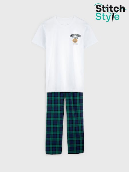Personalised Sl Pumpkin Halloween Pyjamas By Stitchstyle (V22753) | £35