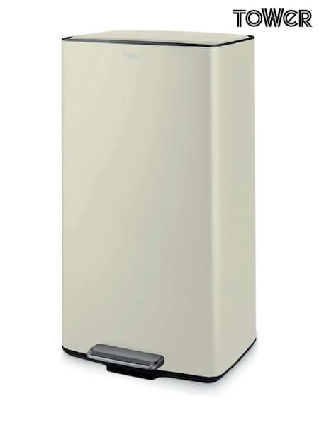 Tower Cream 40L Rectangular Pedal Bin (V22816) | £90