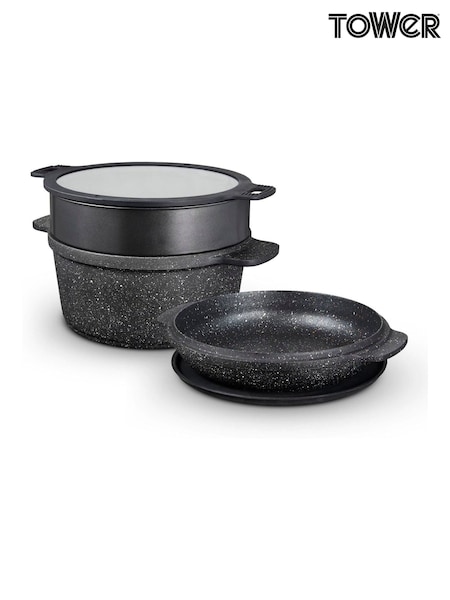 Tower Black Multi-Functional Casserole Set (V22836) | £90