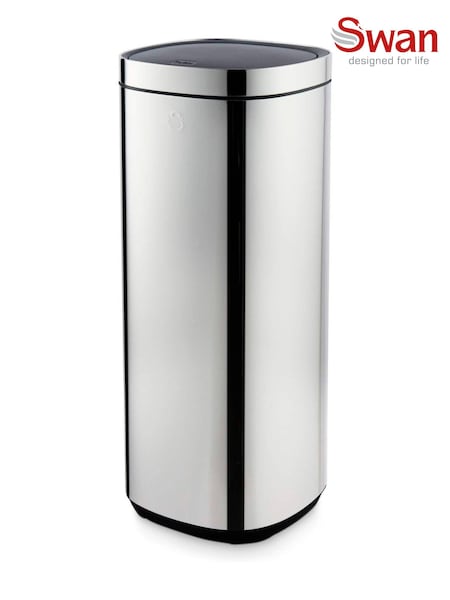 Swan Stainless Steel 50L Touch Bin (V22837) | £80