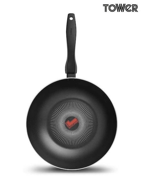 Tower Black Smart Start Gourmet 28cm Wok (V22845) | £23