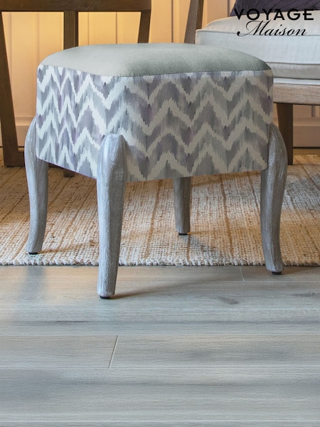Voyage Maison Purple Savannah Printed Ralf Footstool (V22897) | £110