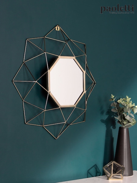 Paoletti Brass Gold Geo Mirror (V22898) | £57
