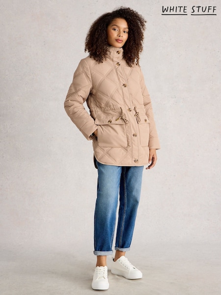 White Stuff Natural Edie Quilted Coat (V22937) | £90