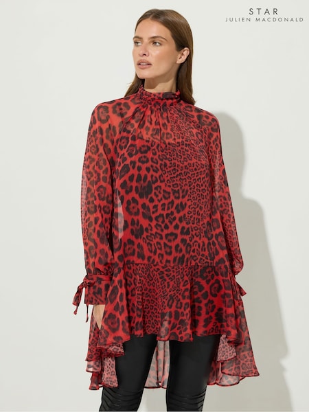 Star by Julien MacDonald Red Animal High Low Tunic (V23105) | £53