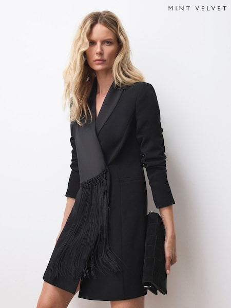 Mint Velvet Black Blazer Mini Dress (V23172) | £199
