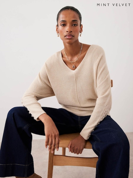 Mint Velvet Natural Batwing Jumper (V23193) | £89