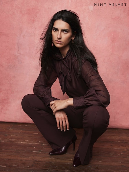 Mint Velvet Red Bow Detail Blouse (V23205) | £99