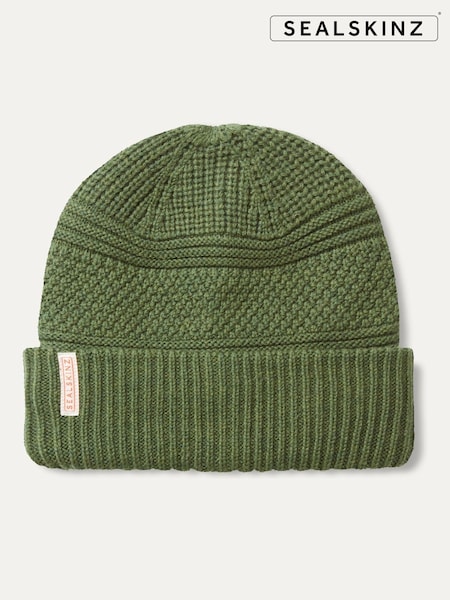 Sealskinz Harleston Waterproof Merino Wool Roll Cuff Beanie Hat (V23265) | £55