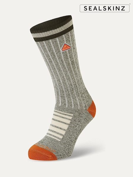 Sealskinz Clippesby Mid Length Lightweight Cotton Rib Hiking Socks (V23266) | £22