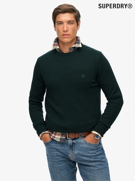 Superdry Green Essentials Cotton Jumper (V23318) | £45