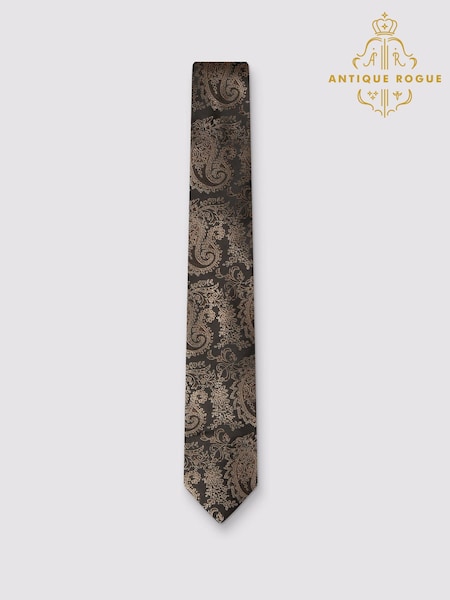 Antique Rogue Brown Paisley Tie (V23340) | £20