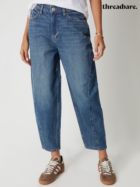 Threadbare Blue Barrel Leg Jeans (V23362) | £40