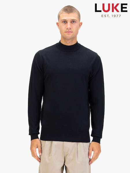 Luke 1977 Jenson 1000 Black Knitted Jumper (V23448) | £60