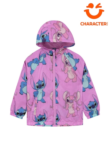 Character Purple Disney Lilo & Stitch Girls Raincoat (V23488) | £23