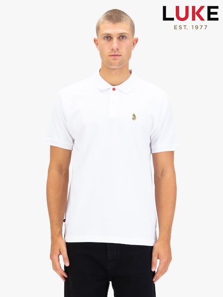 Luke 1977 New Mead Polo Shirt White (V23558) | £35