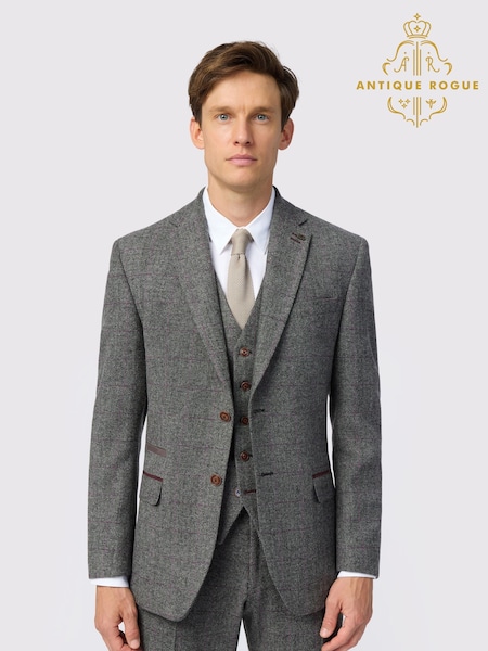 Antique Rogue Grey Jace Tweed Jacket (V23580) | £165