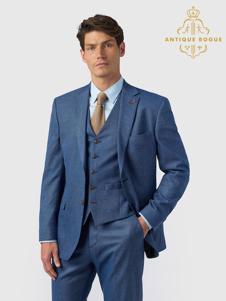 Antique Rogue Blue Blake Texture Regular Jacket (V23581) | £125