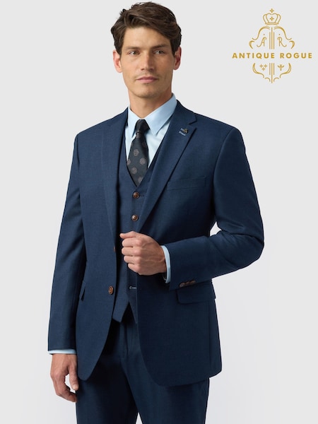 Antique Rogue Blue Blake Texture Regular Jacket (V23585) | £125