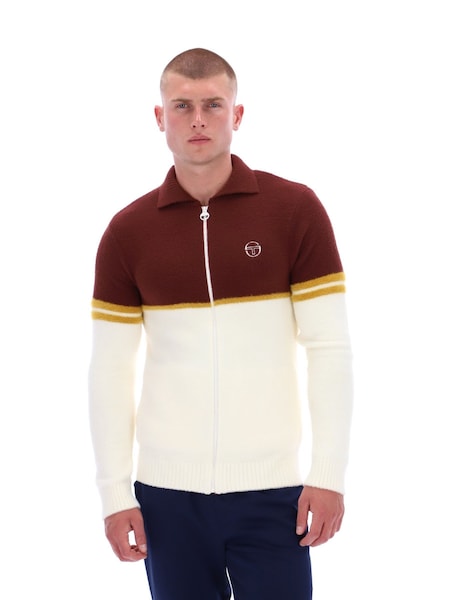 Sergio Tacchini Brown Orion Brushed Knit Track Top (V23714) | £85