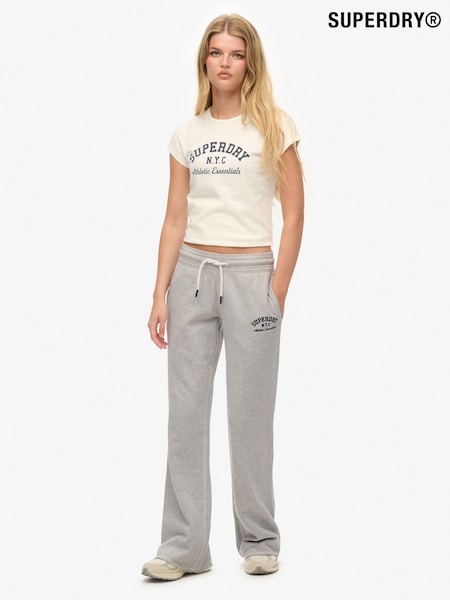 Superdry Grey Athletic Embroidered Flare Joggers (V23766) | £40
