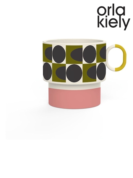 Orla Kiely Multi Spot Square Oval Mug (V23944) | £30