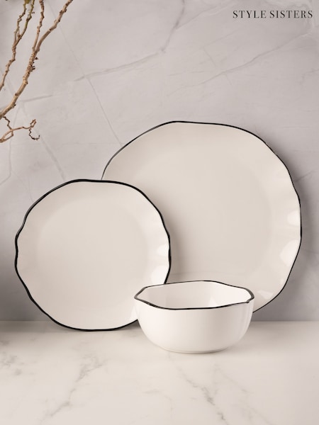 Style Sisters White 12 Piece Dinner Set (V23953) | £100