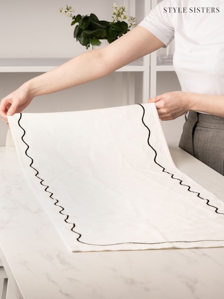 Style Sisters Cream Embroidered Table Runner (V23970) | £25