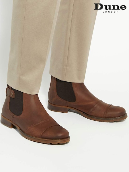 Dune London Brown Saltwood Worker Chelsea Boots (V24011) | £129