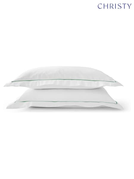 Christy Green Premium Sateen Luxury Pillowcase Pair (V24053) | £30
