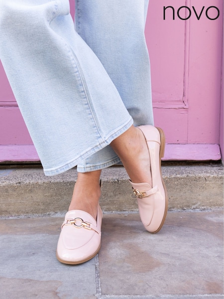 Novo Nude Wide Fit Celeste Ring Trim Loafers (V24183) | £34