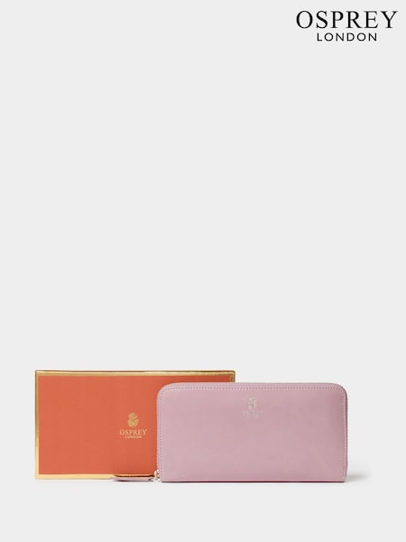 Osprey London Purple The Wentworth Large Leather Zip Around Purse (V24197) | £145