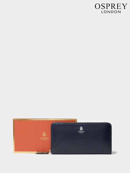 Osprey London Purple The Wentworth Large Leather Zip Around Purse (V24201) | £145