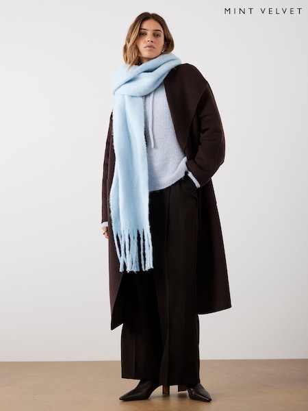 Mint Velvet Brown Wool Blend Coat (V24266) | £240