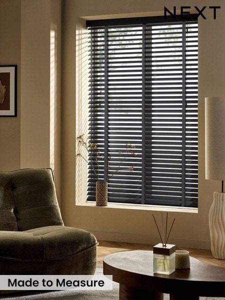 Volt Made To Measure 50mm Starwood 25mm Smoke Taped Venetia Blinds