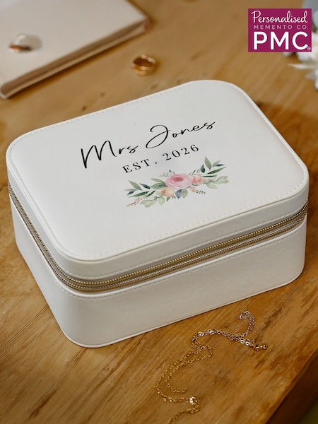 Personalised Bride Travel Jewellery Box by PMC (V24479) | £22
