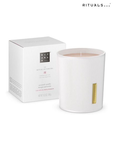 Rituals of Sakura Cherry Blossom & Rice Milk Scented Candle 290g (V24557) | £25