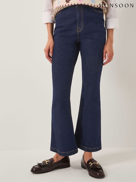 Monsoon Blue Cassie Kick Flare Jeans (V24655) | £65