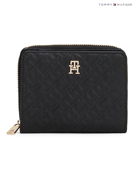Tommy Hilfiger Black Monogram Zip-Around Purse (V24755) | £65